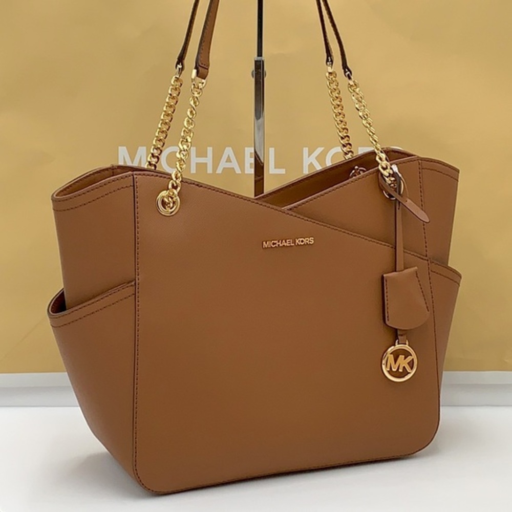 Michael Kors Large X Chain Shoulder Tote Luggage